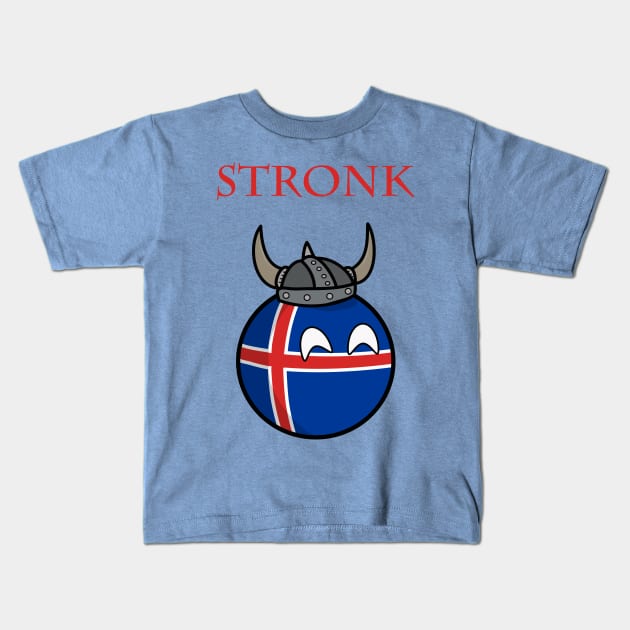 Iceland Stronk Kids T-Shirt by DigitalCleo